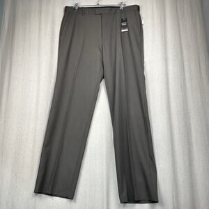 Van Heusen Pants Mens 36x32 Brown Straight Fit Flex Waistband Non Iron New